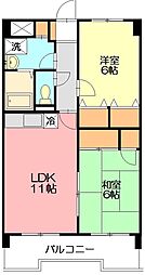 ストンフィールド湘南1 2LDKの間取図画像