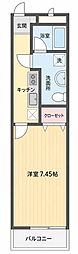 JUN湘南 1Kの間取図画像