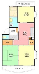メープル湘南台 3DKの間取図画像