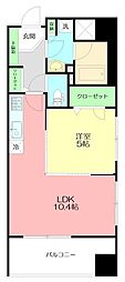 ベルヴュコート湘南 1LDKの間取図画像