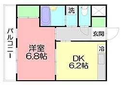 ストラット辻堂 1DKの間取図画像