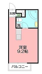 @RAPT ワンルームの間取図画像