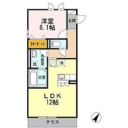 間取図画像 1LDK