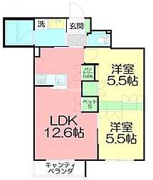 間取図画像 2LDK