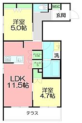 間取図画像 2LDK