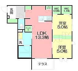 間取図画像 2LDK