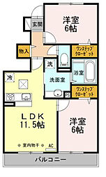間取図画像 2LDK