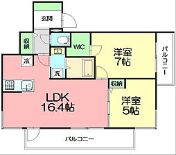 間取図画像 2LDK