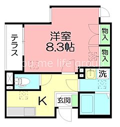 間取図画像 1K