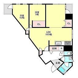 間取図画像 2LDK