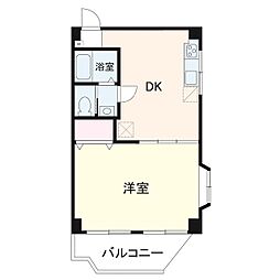 信光ビル 1DKの間取図画像
