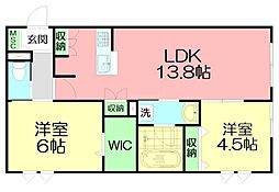 Y's F Residence II 2LDKの間取図画像