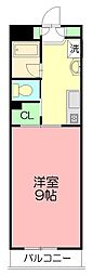 サングレイス湘南 1Kの間取図画像