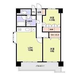 スミノ藤沢 2LDKの間取図画像