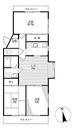 鵠沼ハウス 3LDKの間取図画像