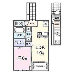 サンフィールド ガーデン 1LDKの間取図画像