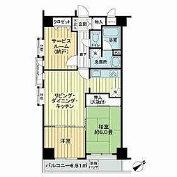 ライオンズマンション南藤沢 2SLDKの間取図画像