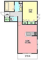 湘南diary 1LDKの間取図画像