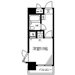 日神パレステージ藤沢 ワンルームの間取図画像