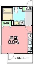 LIFEZONE藤沢 ワンルームの間取図画像