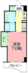 ルナスクエア 1Kの間取図画像