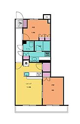 リストレジデンス辻堂タワー 2LDKの間取図画像