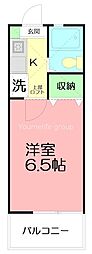 六会グリーンハイツ 1Kの間取図画像