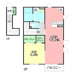 グリーンルーム湘南 1LDKの間取図画像