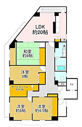 松本ビル 4SLDKの間取図画像