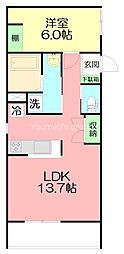 GrandArbre 1LDKの間取図画像