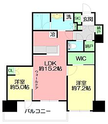 THE TOWER 湘南辻堂 2LDKの間取図画像