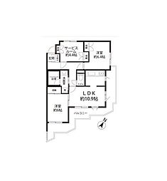 RELiS藤沢本町 3LDKの間取図画像