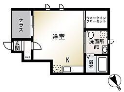 PalmaForesta 1Kの間取図画像