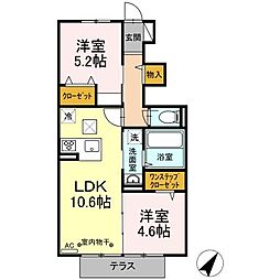 マタリキ 2LDKの間取図画像