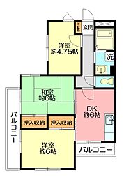 シーサイドハイム 3DKの間取図画像