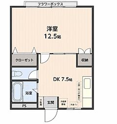 シングルハウス 1DKの間取図画像