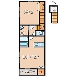 ピア 1LDKの間取図画像