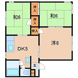 エントピア吉倉B棟 3DKの間取図画像
