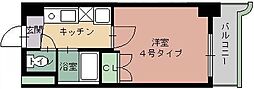 ビブレ城野 1Kの間取図画像