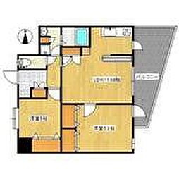 WING真鶴 2LDKの間取図画像