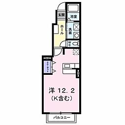 グランディール1番館 ワンルームの間取図画像