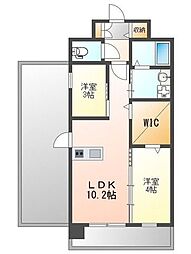 インクレイス門司 2LDKの間取図画像