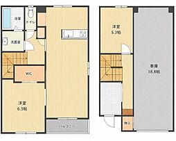 ラグナ・セカGarageIV C棟 2LDKの間取図画像