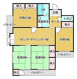 アレグリアプレイス到津 4LDKの間取図画像
