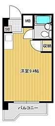 大田町スカイマンション ワンルームの間取図画像