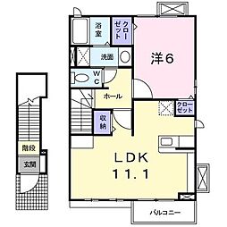 ソレイユ元町3 1LDKの間取図画像