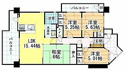 アーティックス千代ヶ崎 4LDKの間取図画像