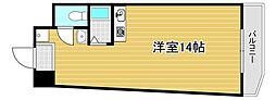サンシティ日明 ワンルームの間取図画像