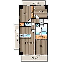 アヴァンセ陣原駅前 3LDKの間取図画像