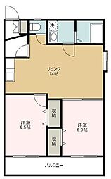 ナーセリー木町 2LDKの間取図画像